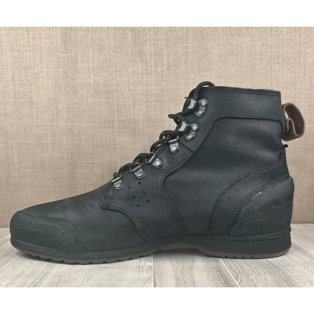 Sorel Ankeny Mid Hiker Mens 10.5 Black Nubuck Leather Waterproof Ankle Boots